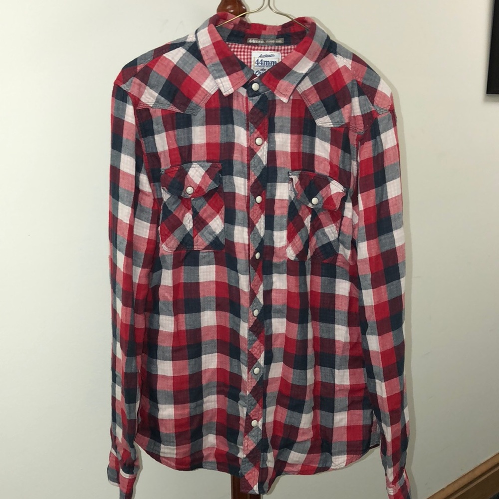 Red White Blue and White Flannel